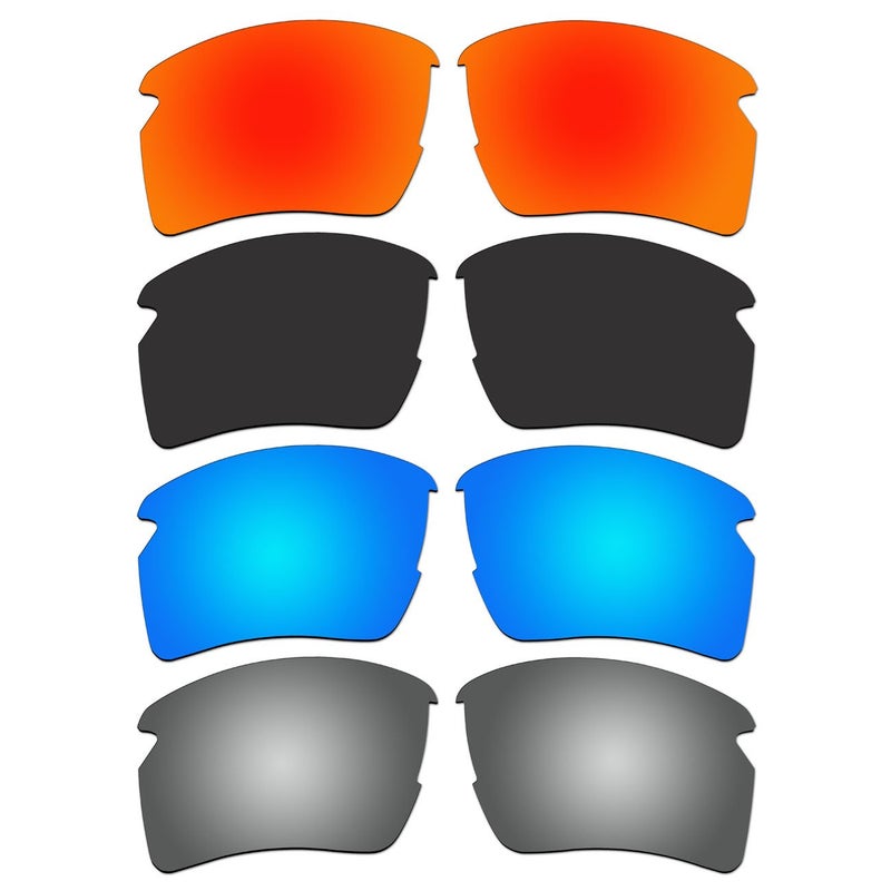 ACOMPATIBLE 4 Pair Replacement Polarized Lenses for Oakley Flak 2.0 XL Sunglasses OO9188 Pack P7 - Image 1